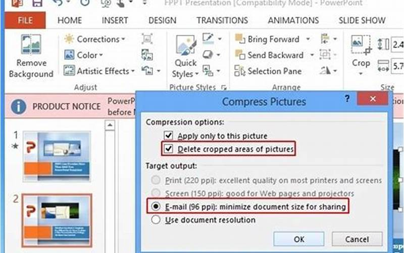 Kompres Gambar Dan Media Ppt